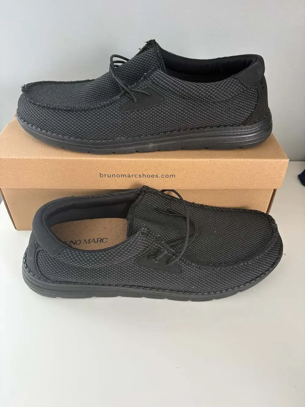 Bruno Marc Men's Mesh Casual Slip-On Loafer Black Size 11